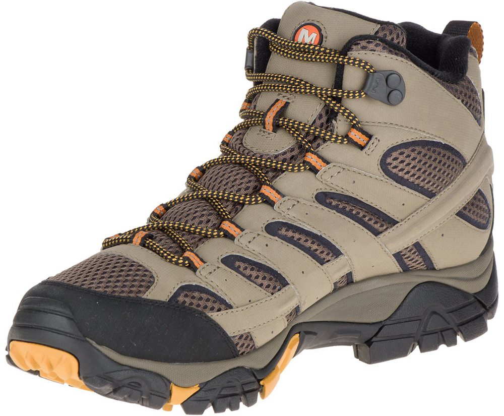 Merrell Hiking Boots Brown - Moab 2 Mid GORE -TEX® Wide Width - Mens 89XWLPHUB